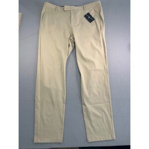 Boston Scott Golf Tech‎ Pants Mens 40 Khaki Performance Flat Front Stretcg $125
